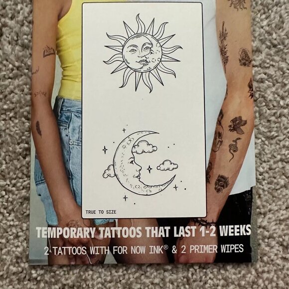 NEW inkbox temporary tattoos ☀️ sun & moon - Picture 3 of 12